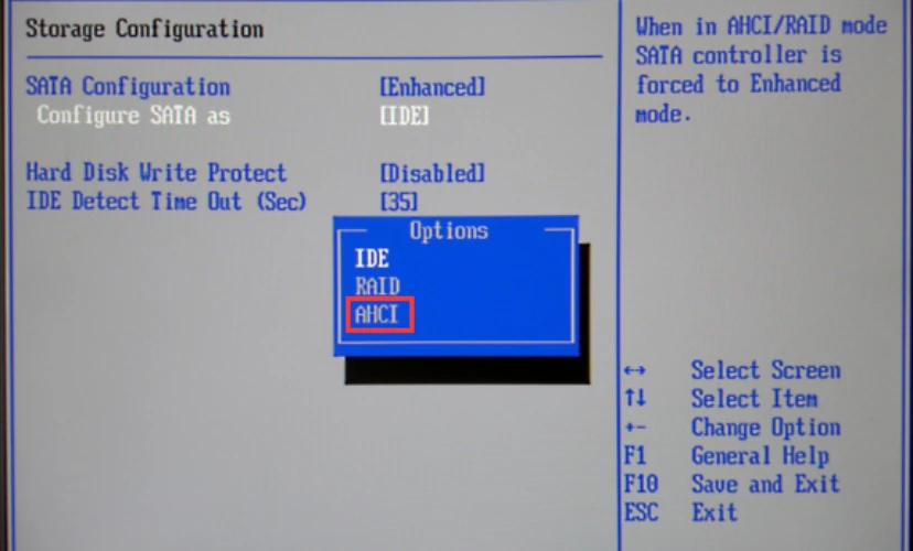 بررسی تنظیمات BIOS