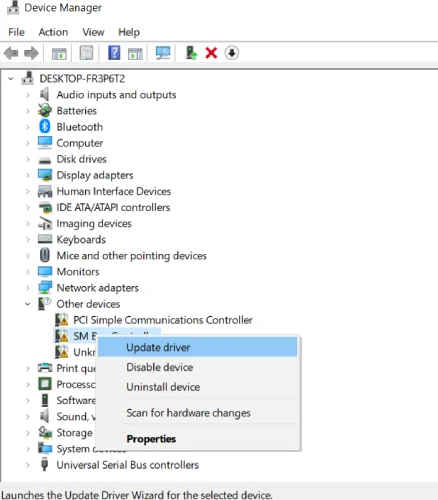 آپدیت درایور ها