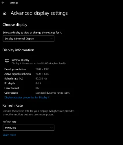 تغییر نرخ تازه سازی
