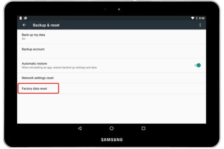 آزاد سازی حافظه با فکتوری ریست تبلت لنوو